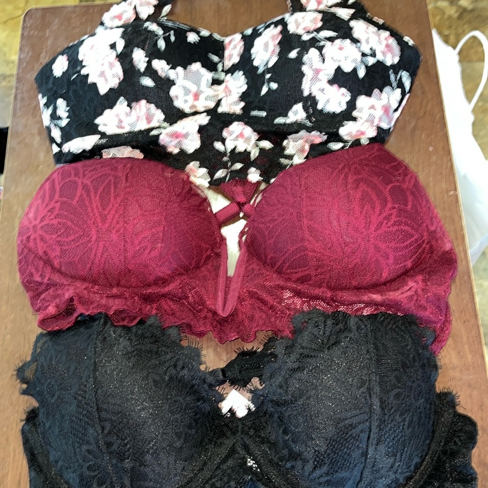 3 Piece Victoria’s Secret Lacy Bralette Set